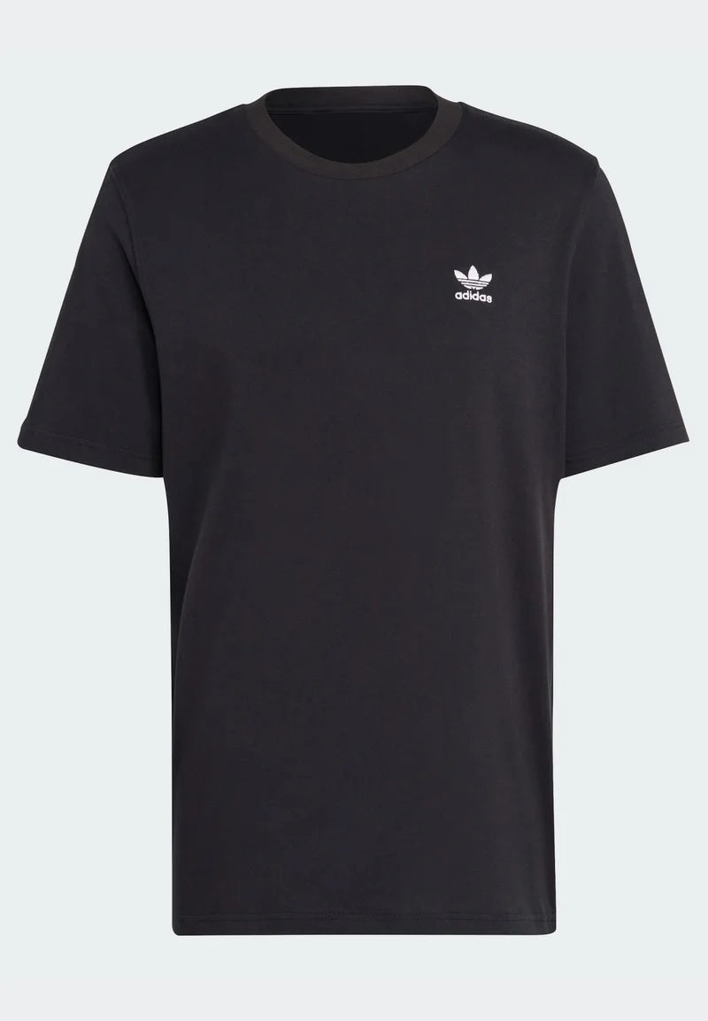 T-shirt nera a mezza manica con logo bianco Adidas Originals 