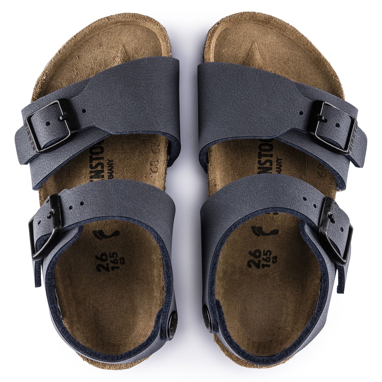 sandalo bambino blu navy "New York" con suola in Birko-Flor 