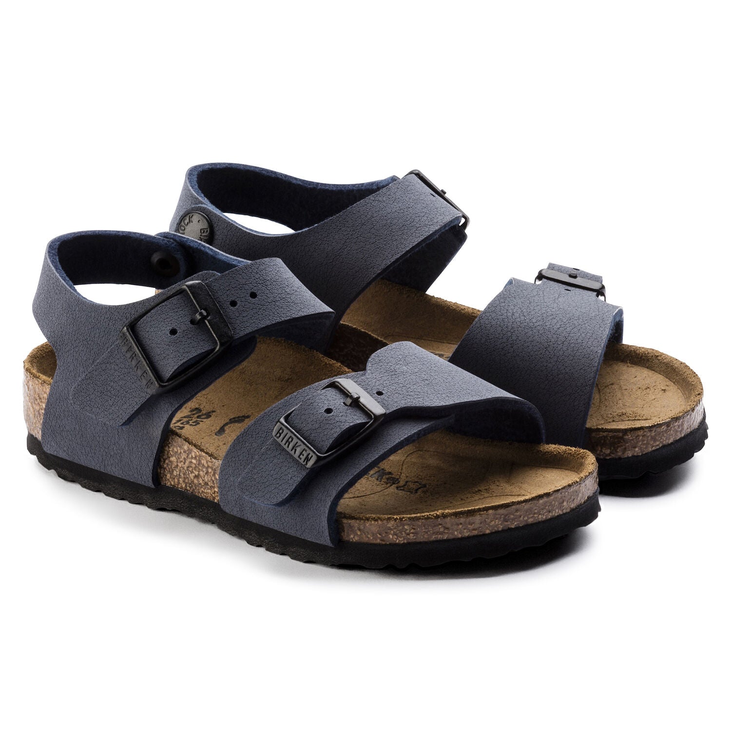 sandalo bambino blu navy "New York" con suola in Birko-Flor 