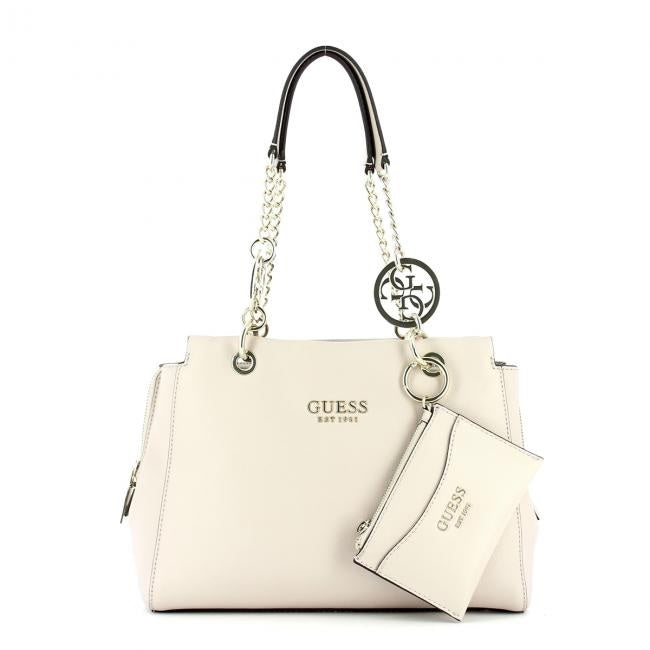 Borsa a spalla "Tara Hobo Bag" bianco Moonstone con Pochette 