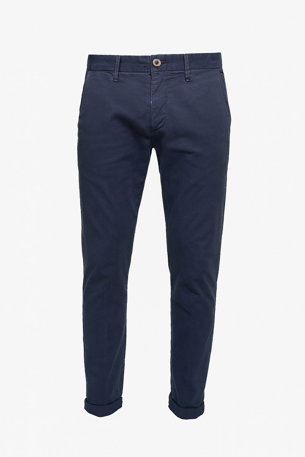 Pantaloni Chino Uomo Blu in Cotone Stretch Guess 