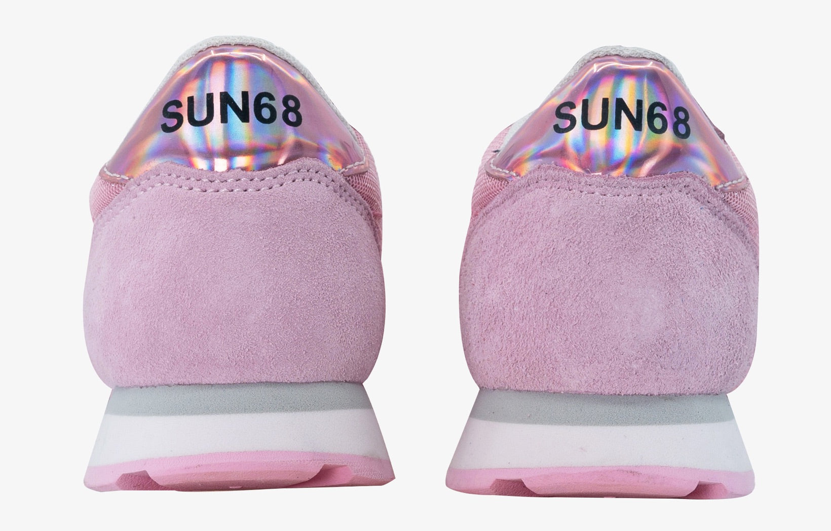 Sneakers Bambina Sun68 Rosa con Dettagli Laminati e Logo Ricamato 