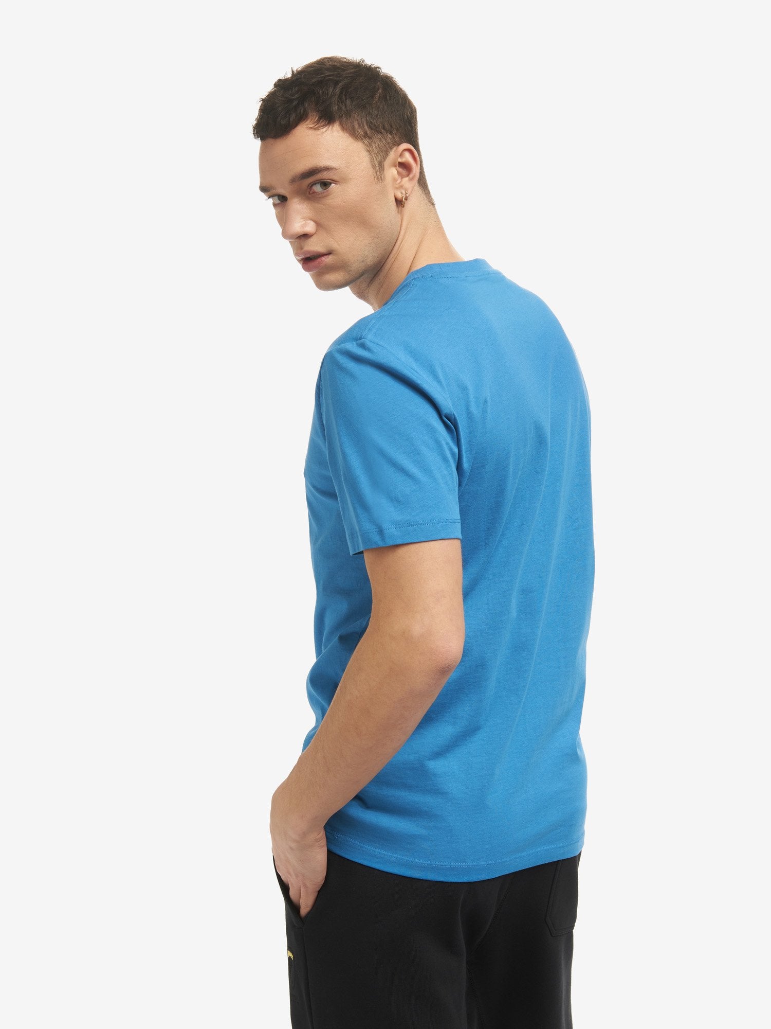 T-shirt "NYPD" Azzurra con Logo Ricamato 