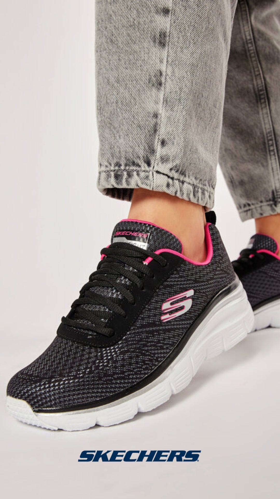 Sneakers "Fashion Fit - Bold Boundaries" Nero e Rosa 