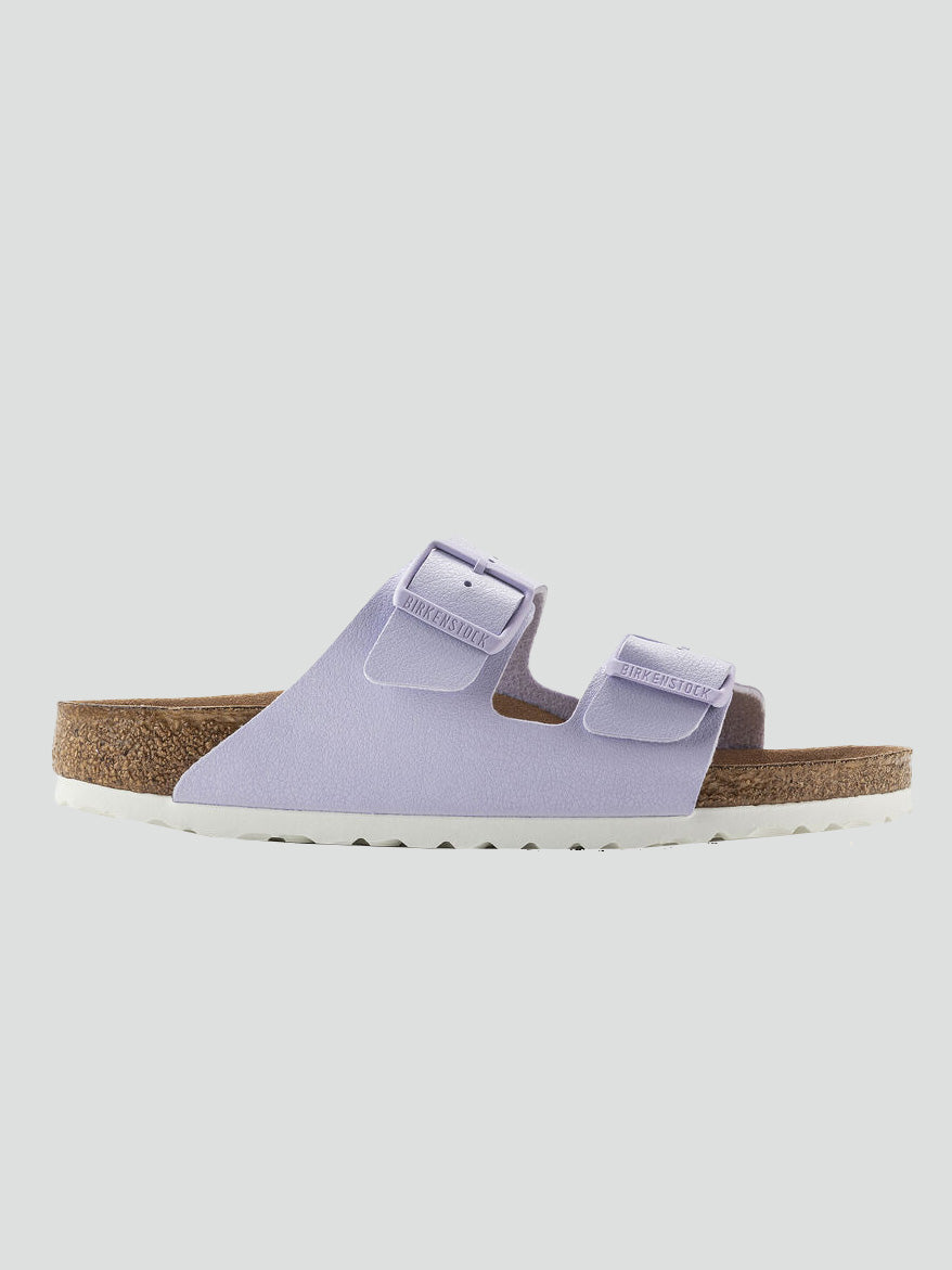 Sandali "Arizona" Lilla con Doppia Fascia e Suola Bianca 
