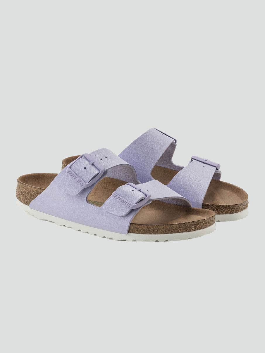 Sandali "Arizona" Lilla con Doppia Fascia e Suola Bianca 