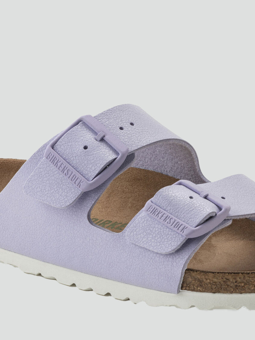 Sandali "Arizona" Lilla con Doppia Fascia e Suola Bianca 