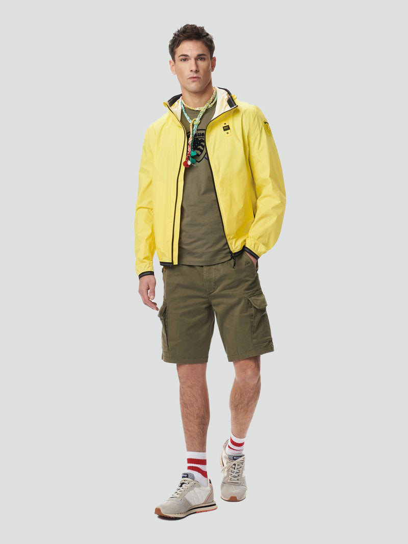 Giubbino Antivento Giallo "Farrin" in Nylon Leggero 