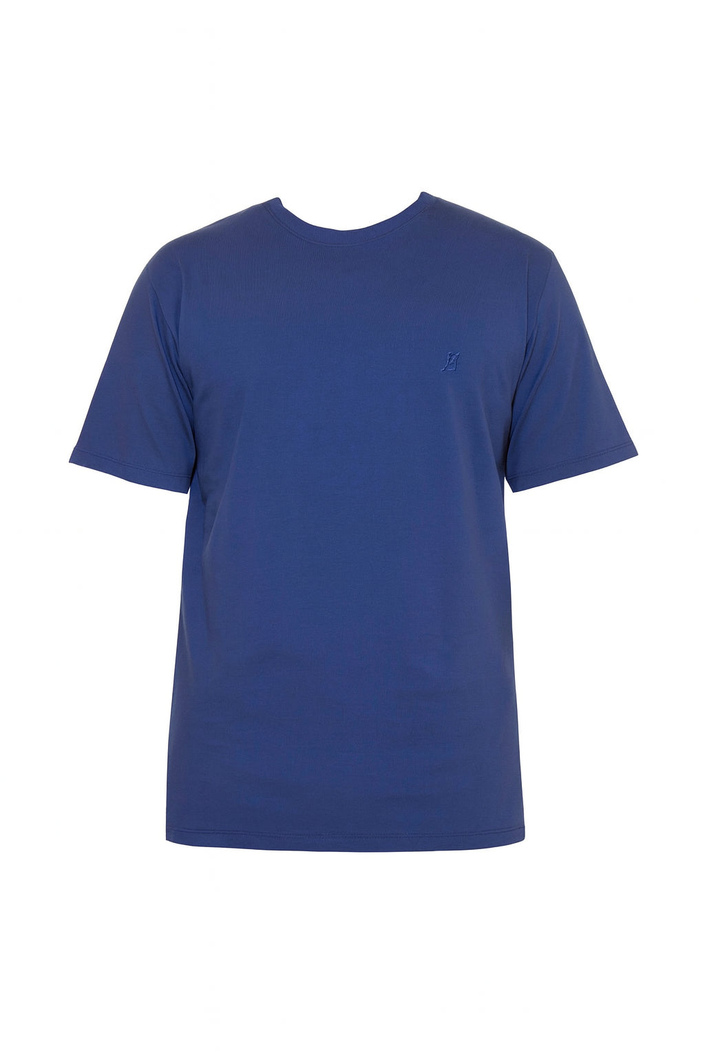 T-shirt Uomo Taglie Forti in Cotone blu royal Oversize 