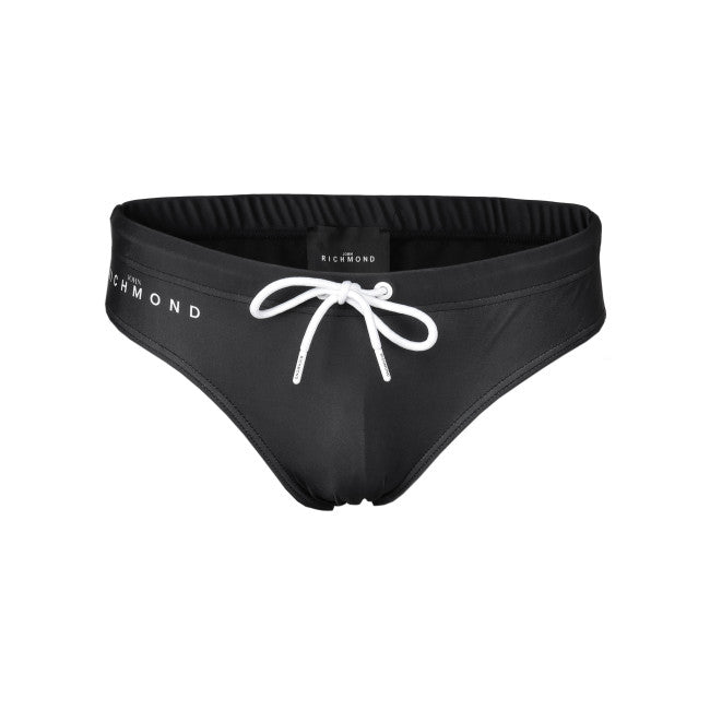 Costume da bagno slip Nero con Logo RICH a Contrasto 