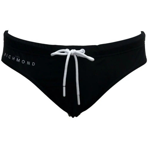 Costume da bagno slip Nero con Logo RICH a Contrasto 