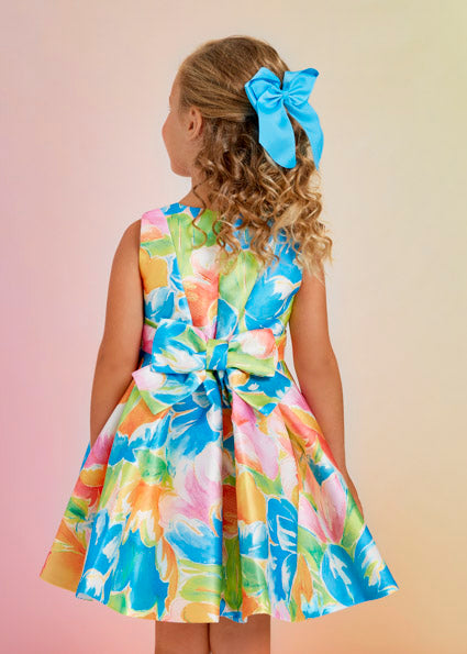 Abito Abel & Lula Multicolor con Stampa Floreale e Gonna Svasata 