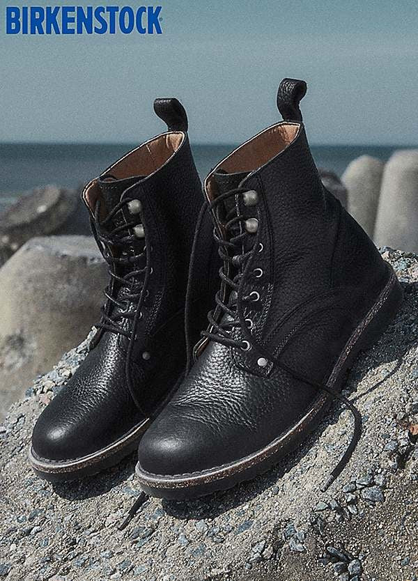 Anfibio Stringato Birkenstock "Bryson" Nero in Pelle Scamosciata 