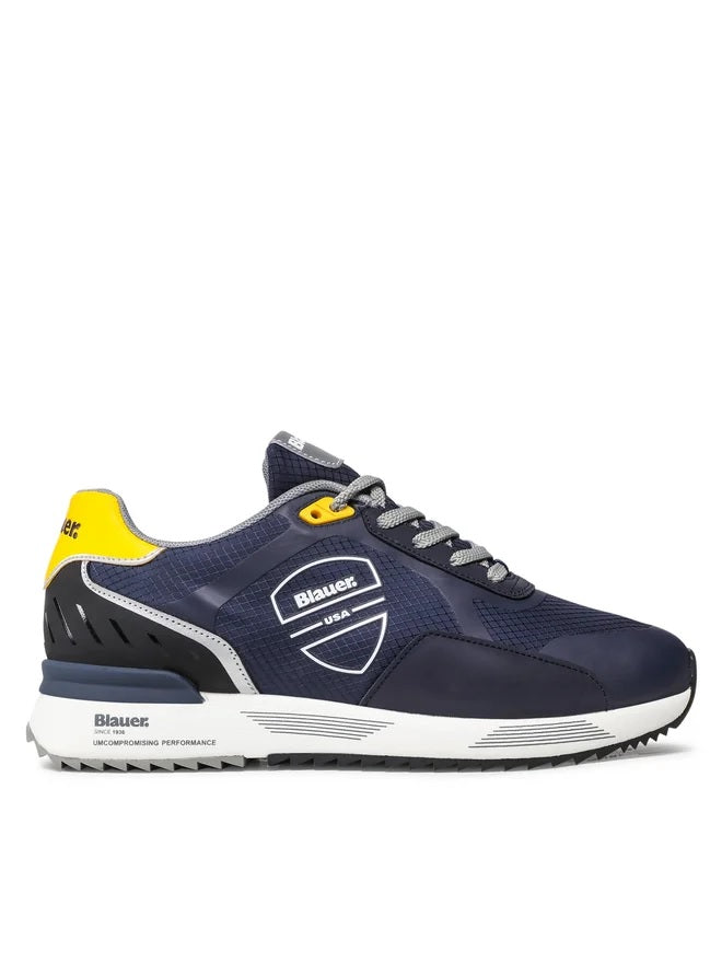 Sneakers "Hoxie" Blu con Dettagli Gialli 