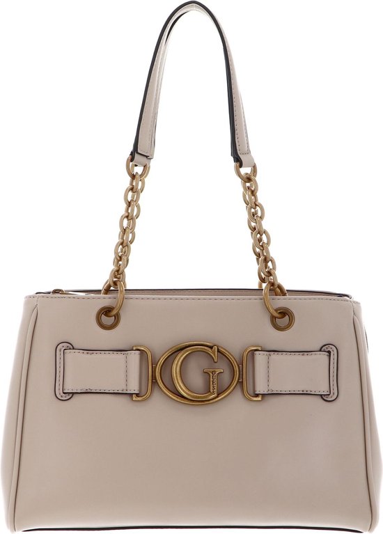 Borsa "Aviana Luxury Satchel" beige con dettagli dorati 