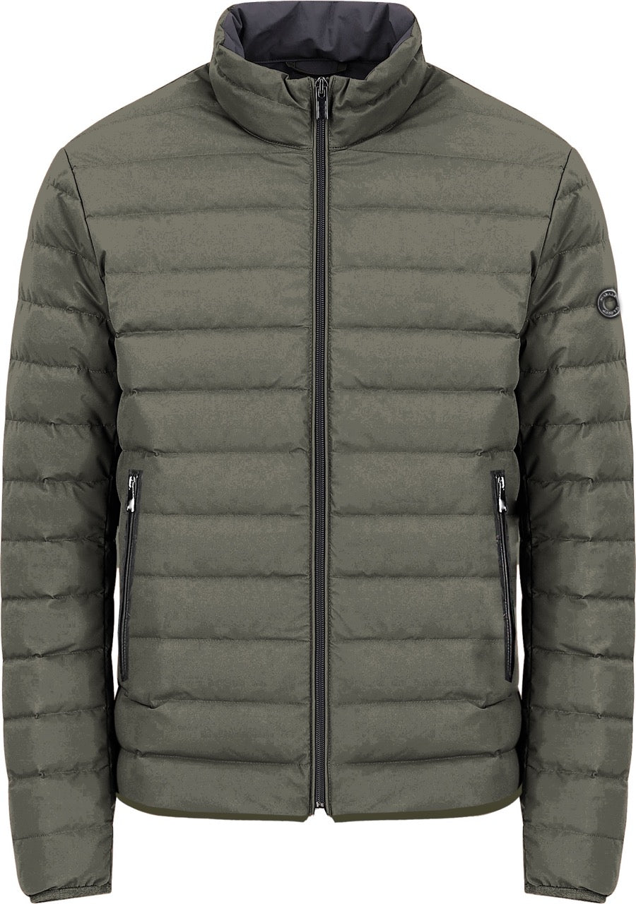 Giubbotto verde militare in nylon con imbottitura 100 grammi 