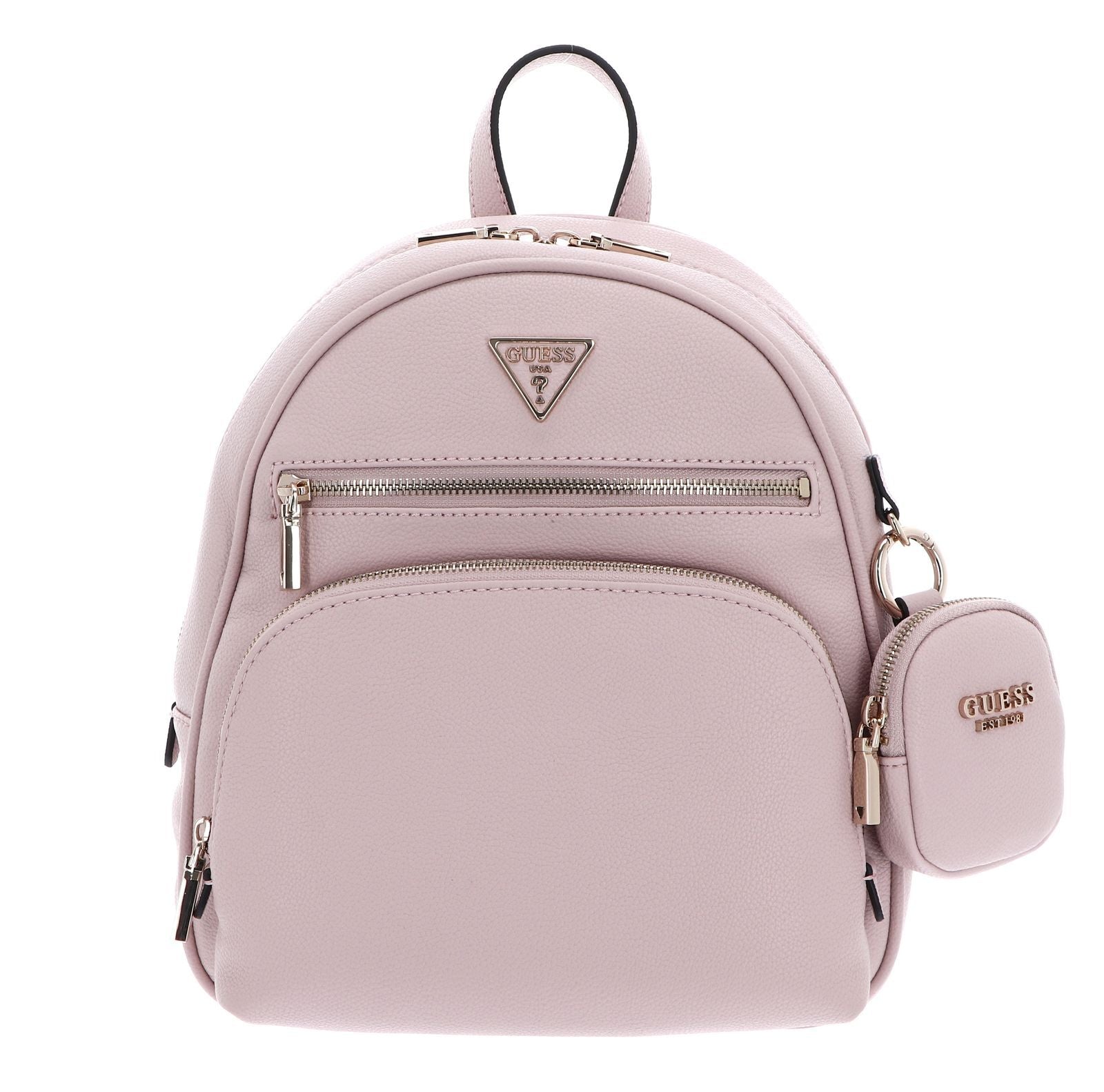 Zaino rosa "Power Play Tech"  in similpelle con accessorio removibile 