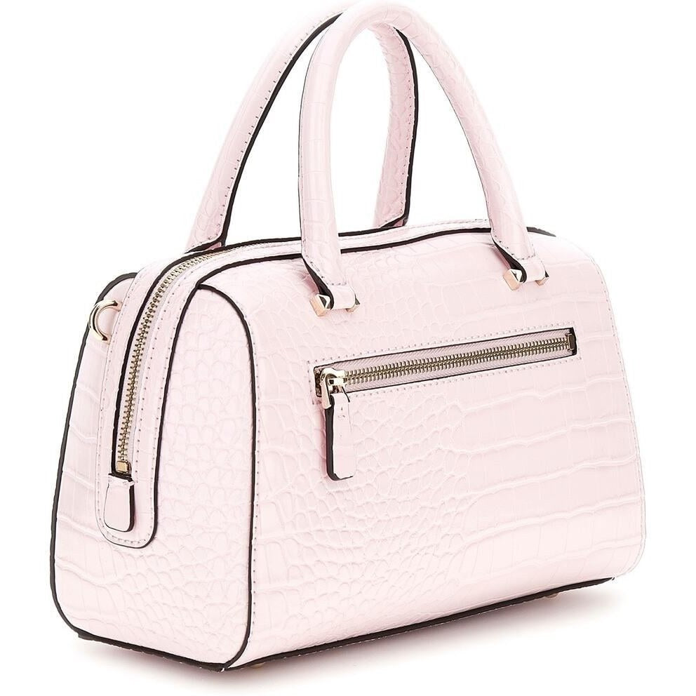 Borsa "Nelka Box Satchel" rosa con logo 4G e dettagli a righe 