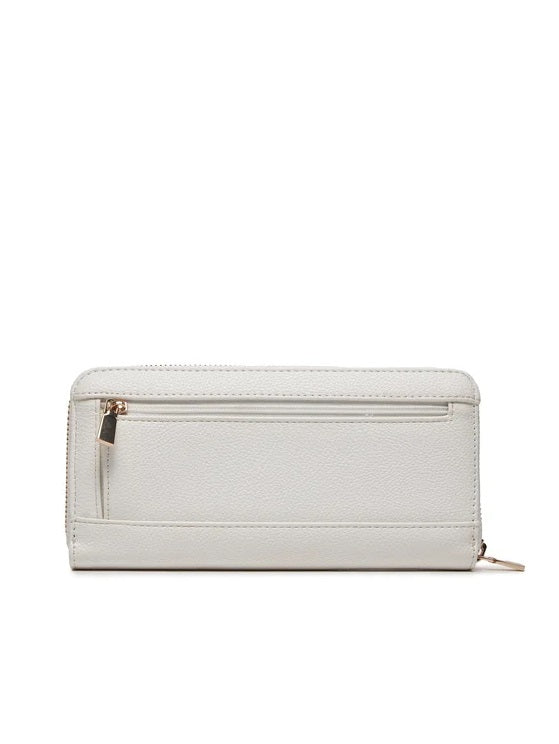 Portafoglio "Emiliya SLG" Beige con Logo Triangolare e Zip 