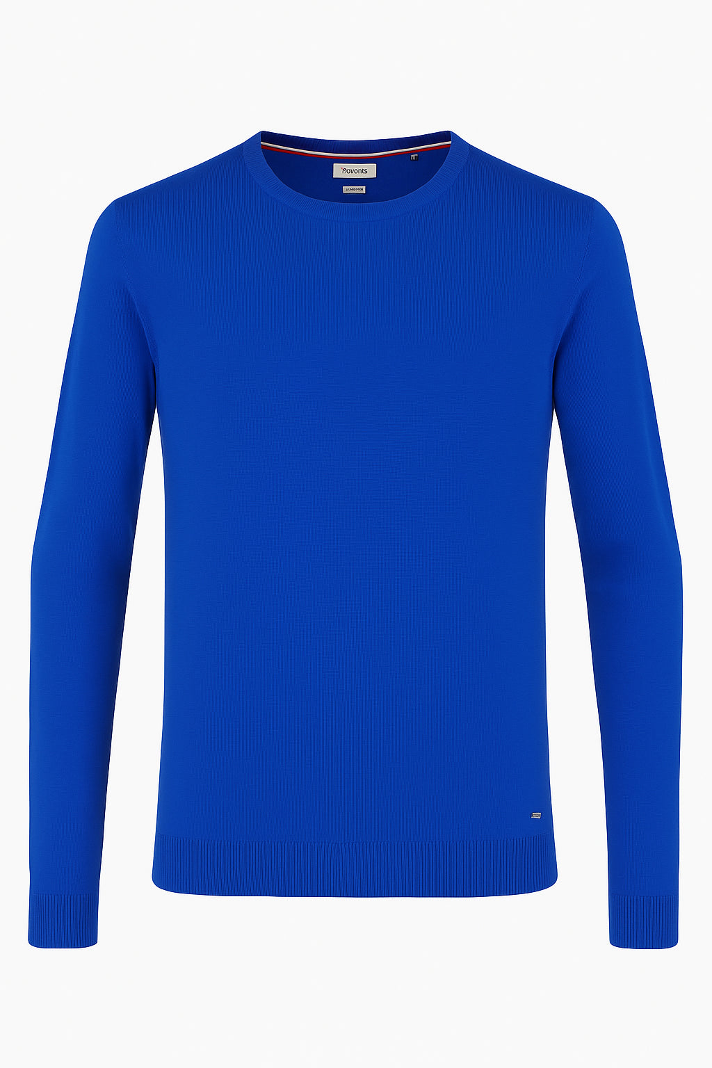 Maglia Girocollo blu royal in Cotone Filo 12 a Maniche Lunghe 