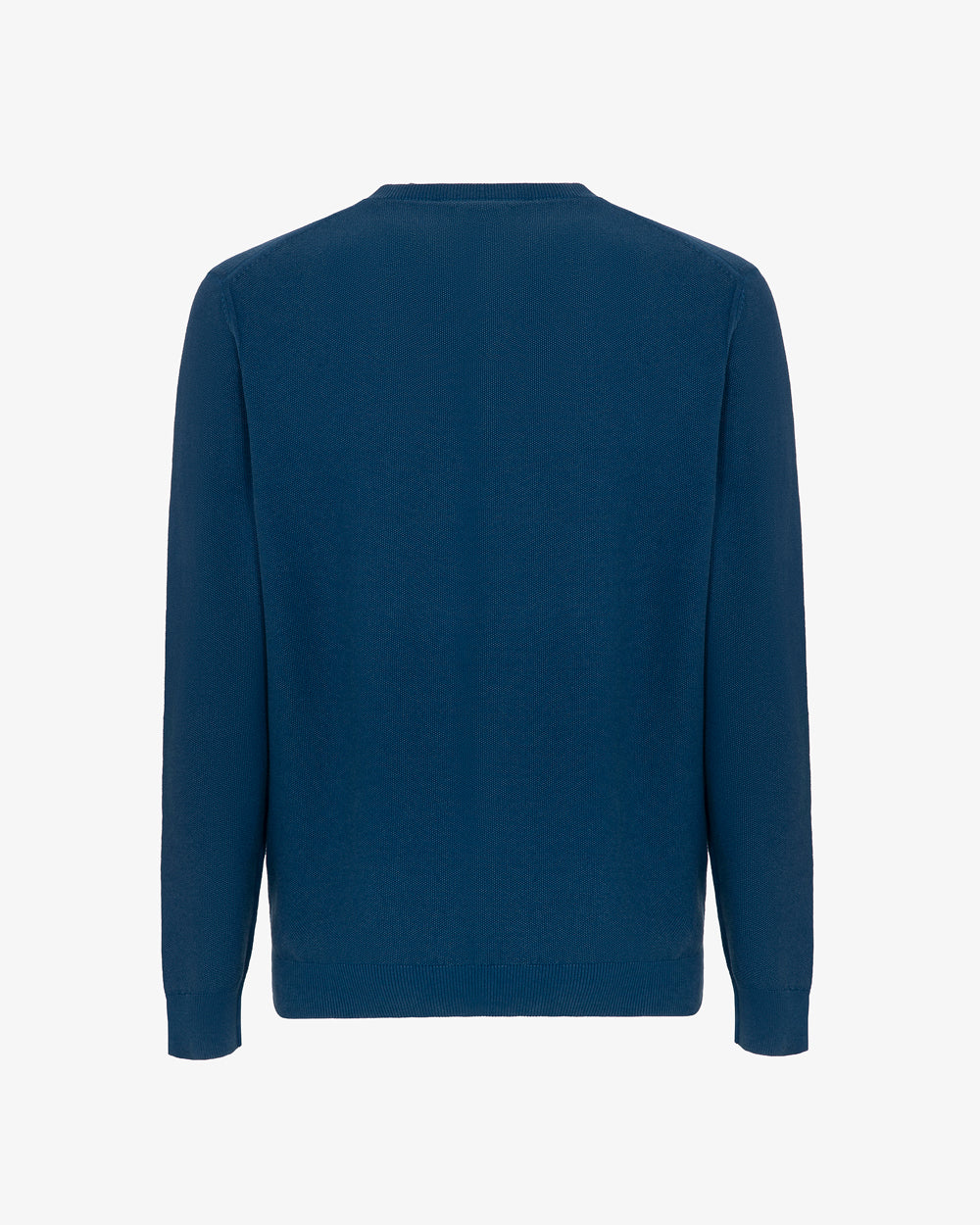 Pullover blu in cotone punto riso da uomo 