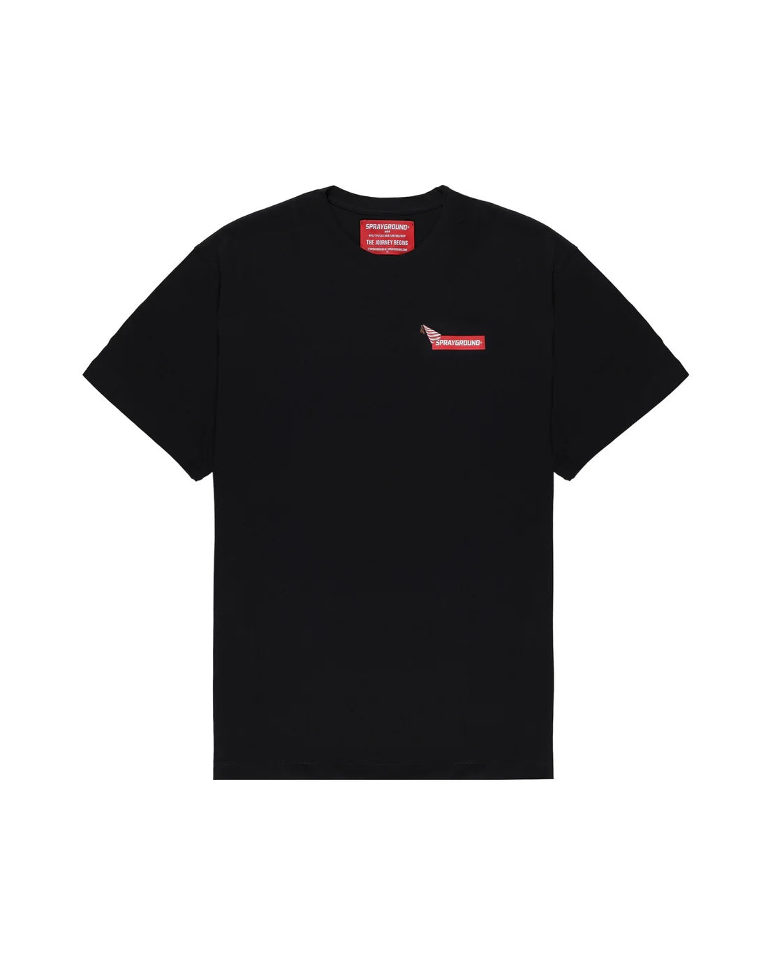T-shirt "Pool Party" nera con Mini Logo Sprayground sul Petto 