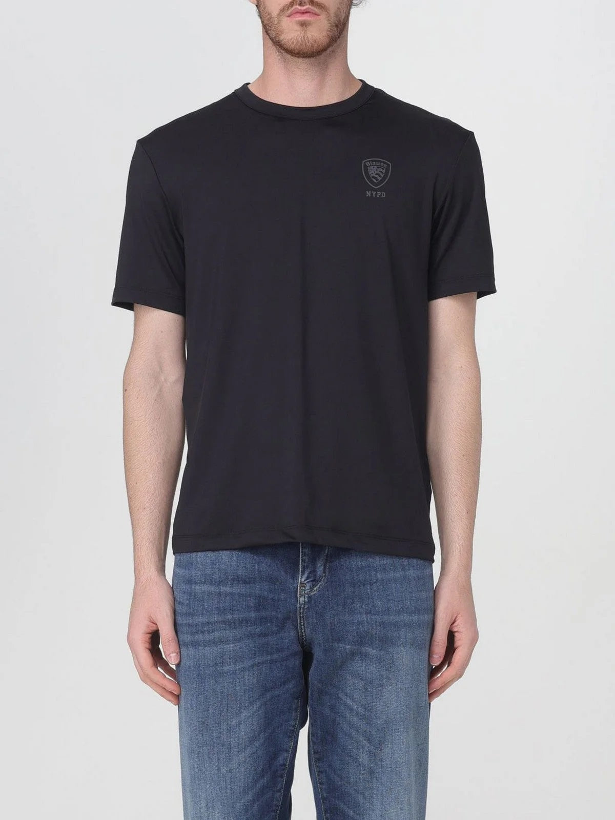 T-shirt Tecnica "Jason" nera in Tessuto Traspirante con Scudo Logo 