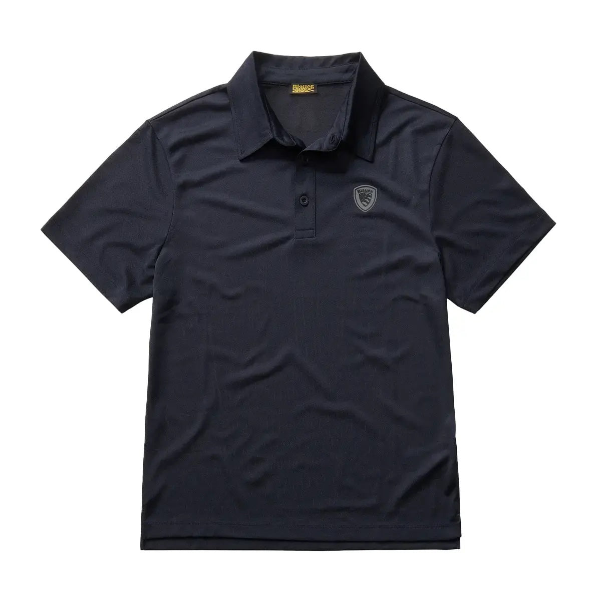 Polo "Kemp" Blu in Tessuto Traspirante con Taschino 