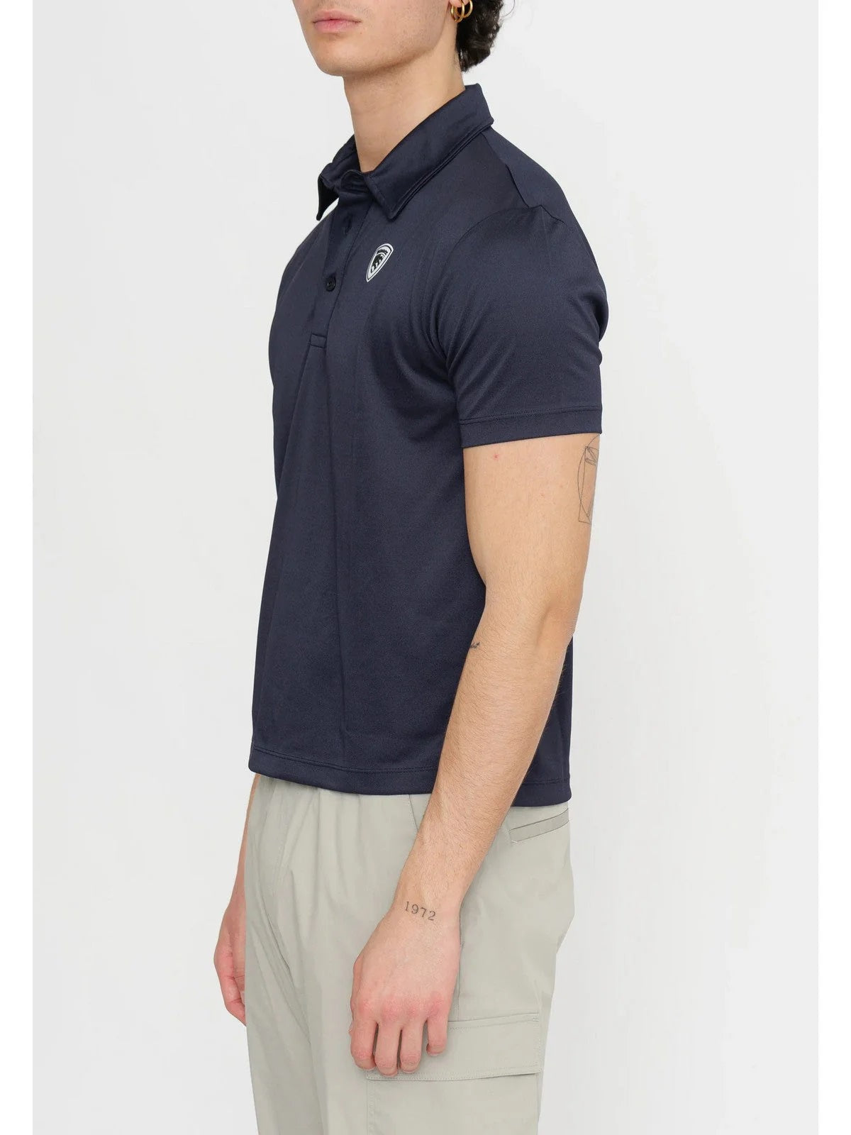Polo "Kemp" Blu in Tessuto Traspirante con Taschino 