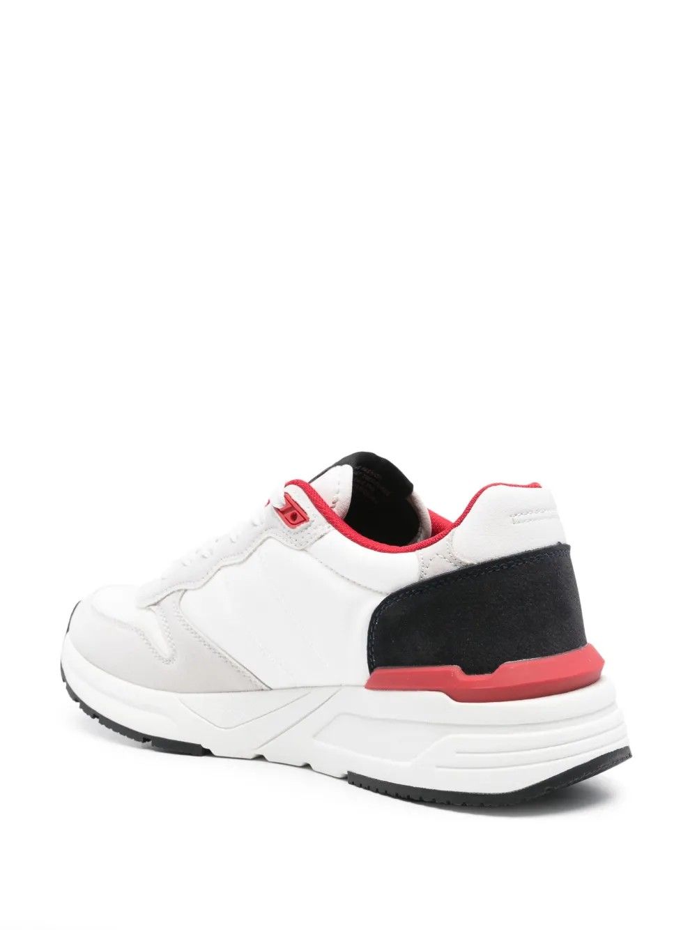 Sneakers "Ray" Bianche con Dettagli Rosso e Nero 