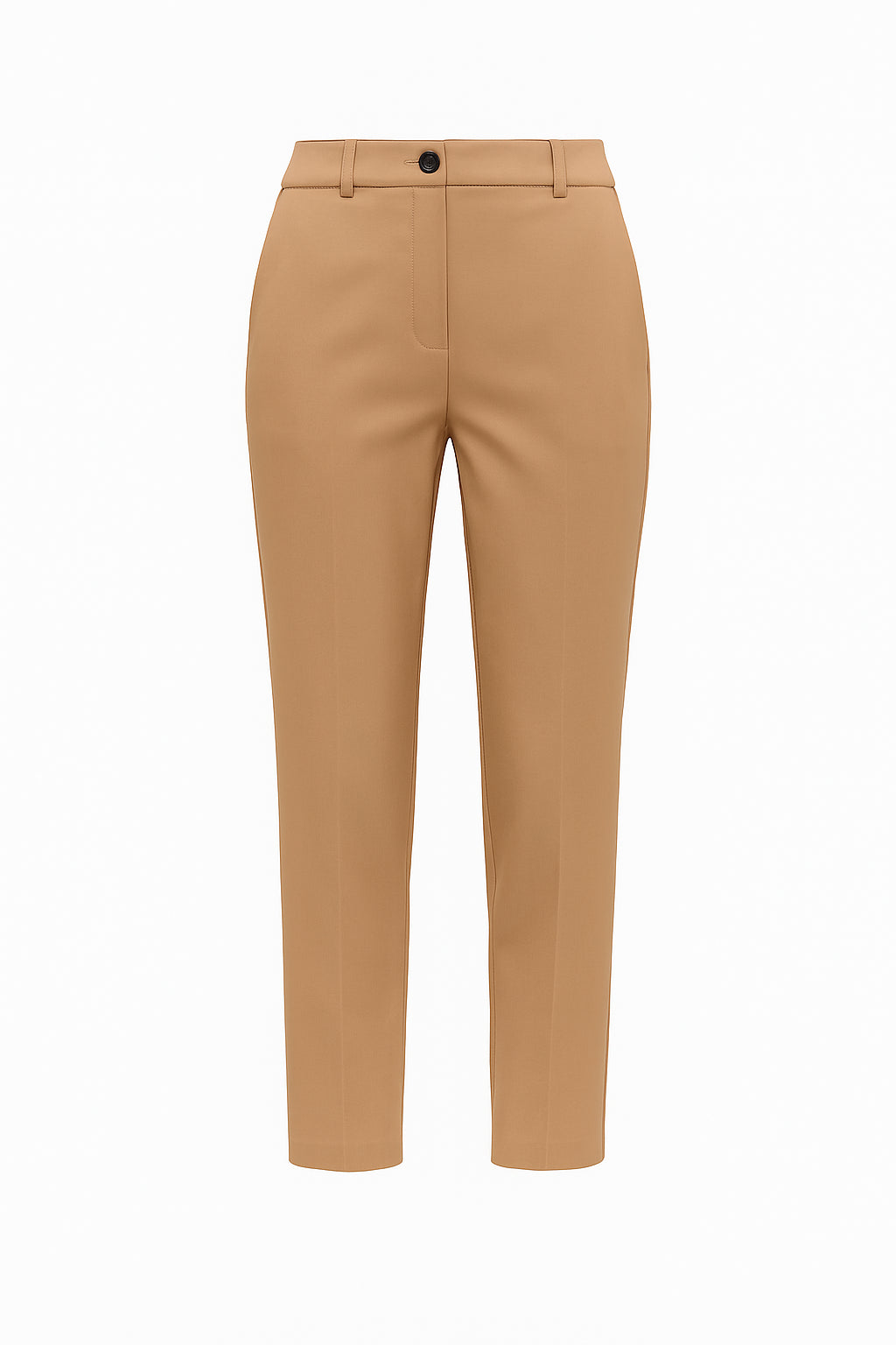 Pantalone "Irlanda" Cammello Slim Fit con Piega Stirata 
