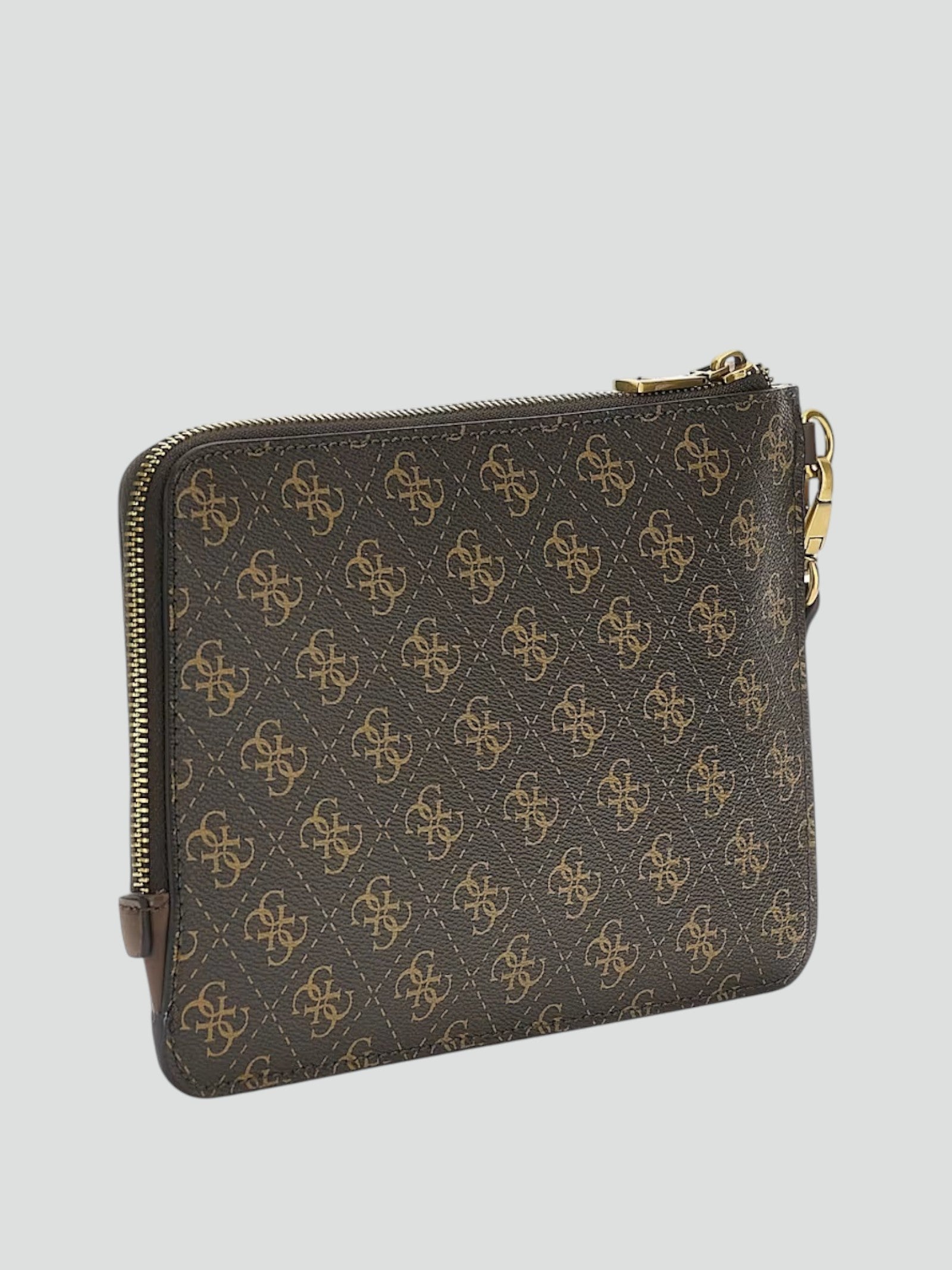 Clutch Uomo Guess "Vezzola Smart 4G Logo" Marrone in Similpelle 