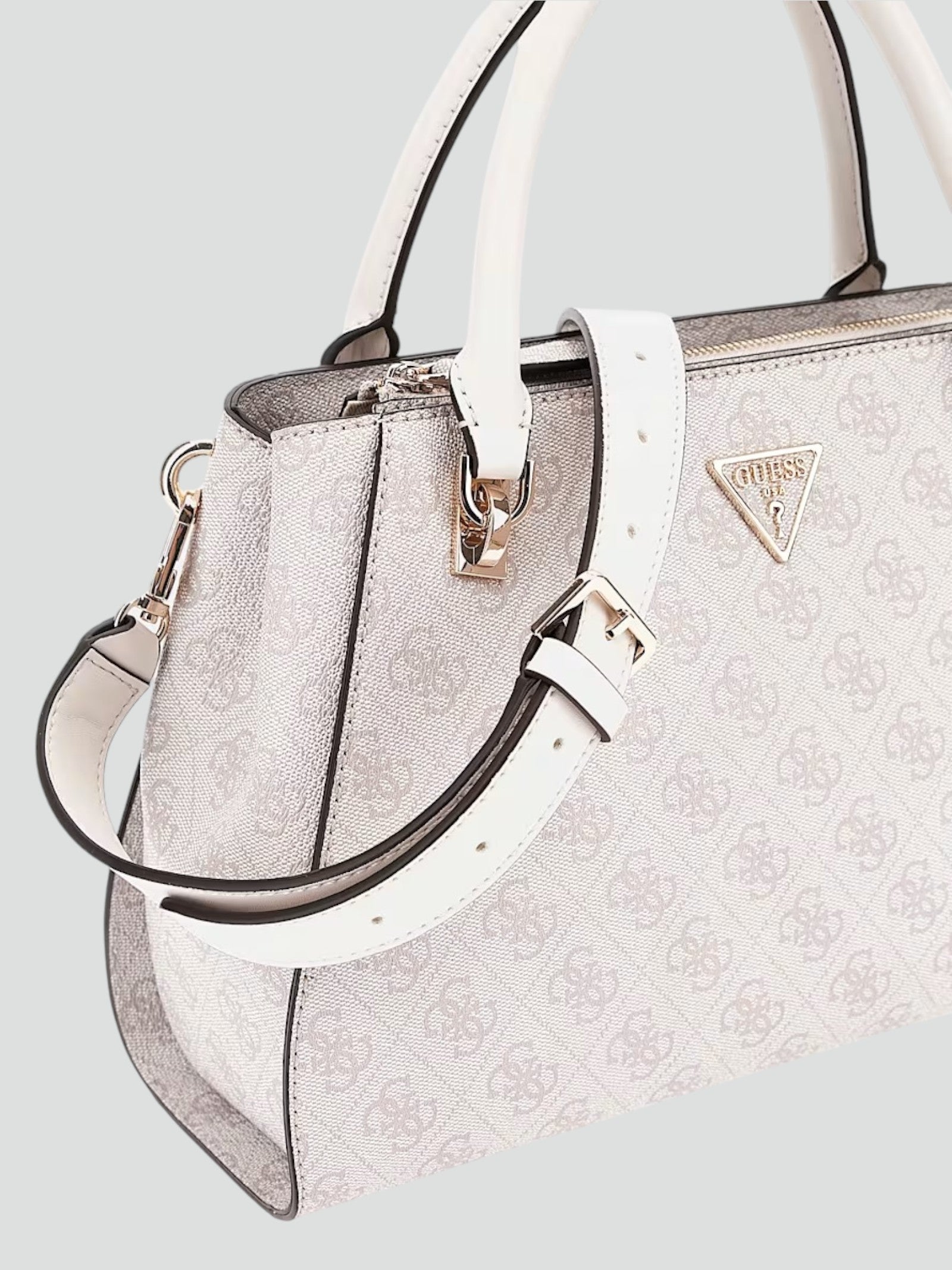 Borsa "Noelle Luxury Satchel" in Similpelle con Logo 4G e Charm 