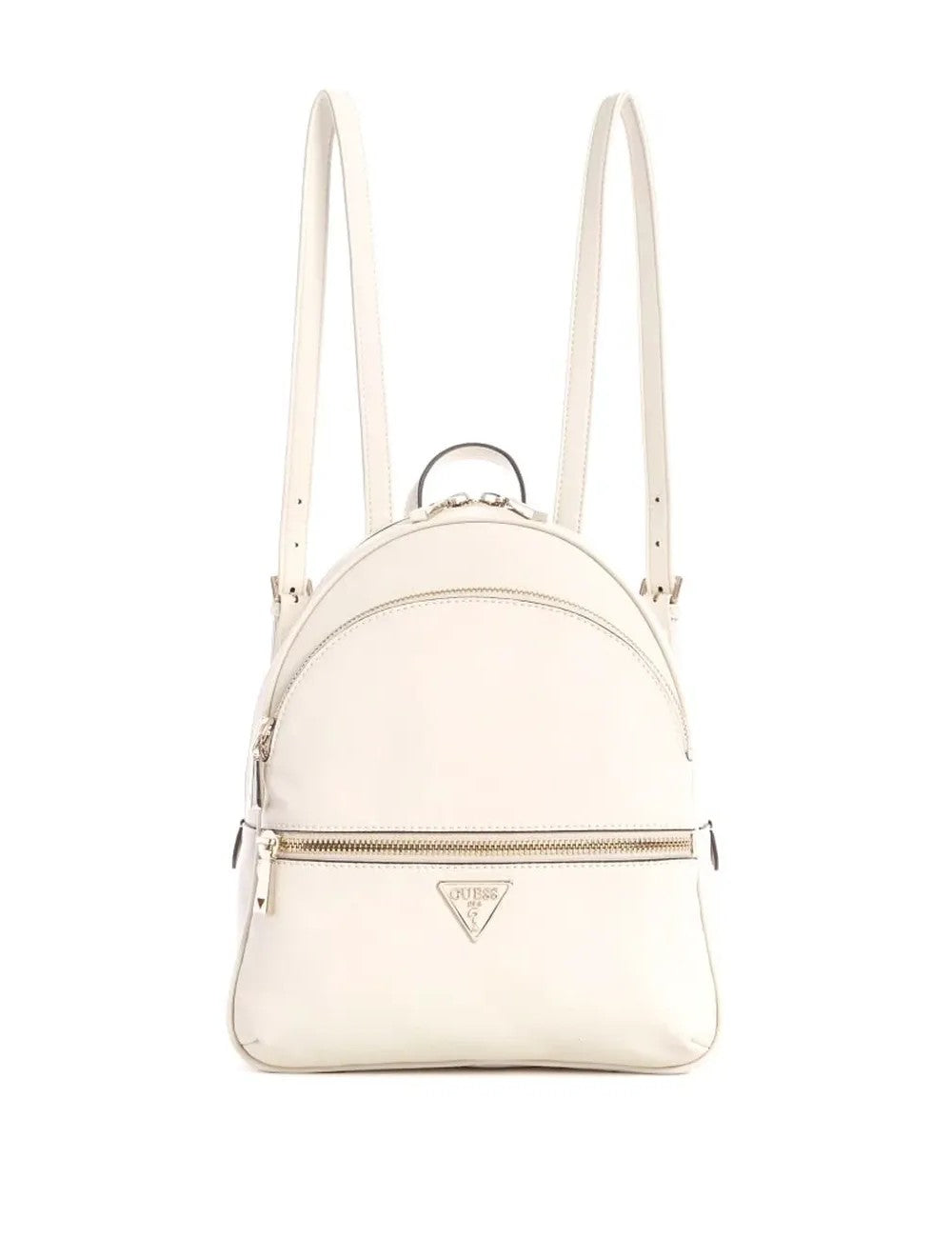 Zaino "Manhattan Large" Bianco Panna in Ecopelle con Logo 