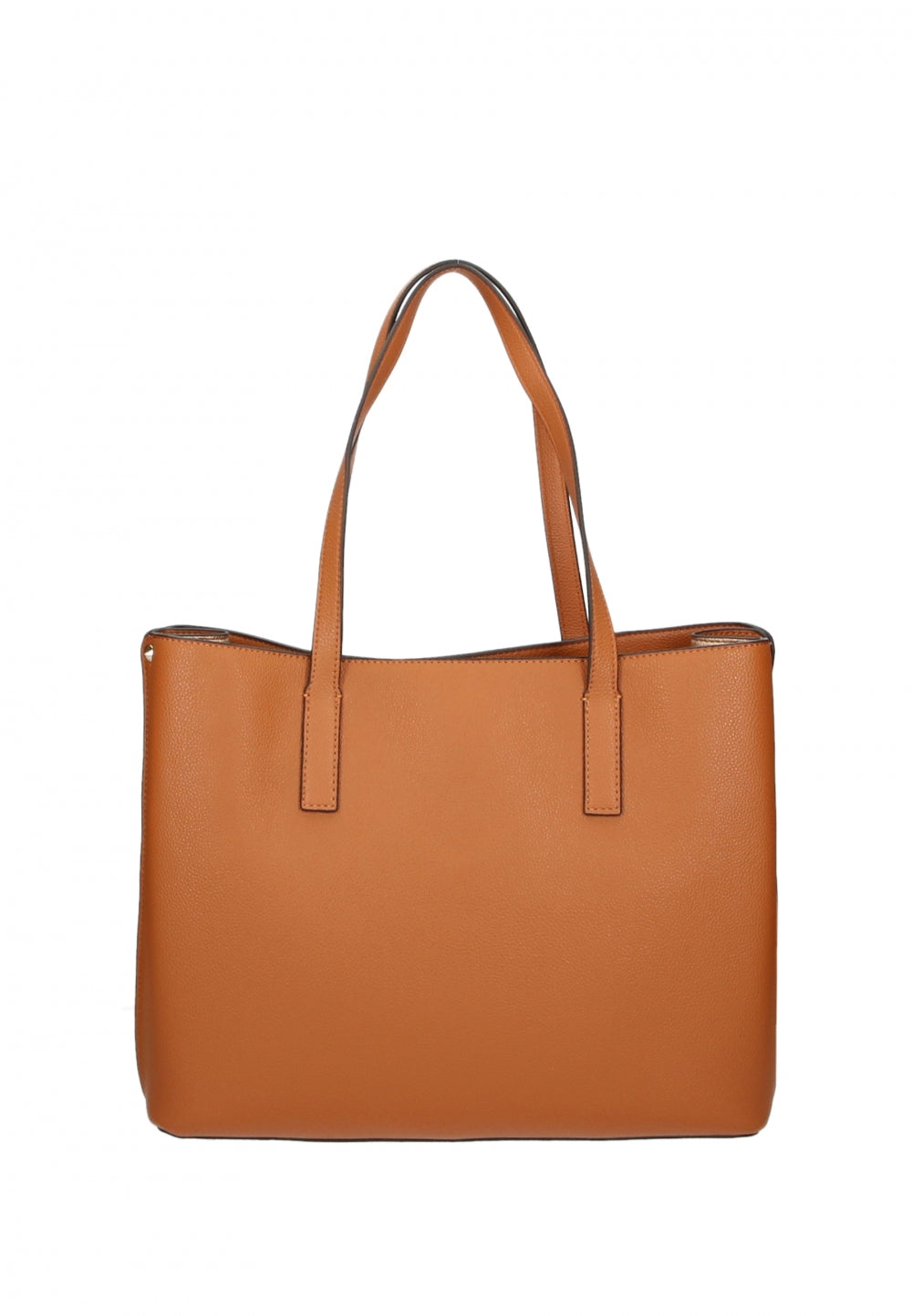 Shopper "Meridian" Color Cognac con Triangolo Logo e Charm Logato 