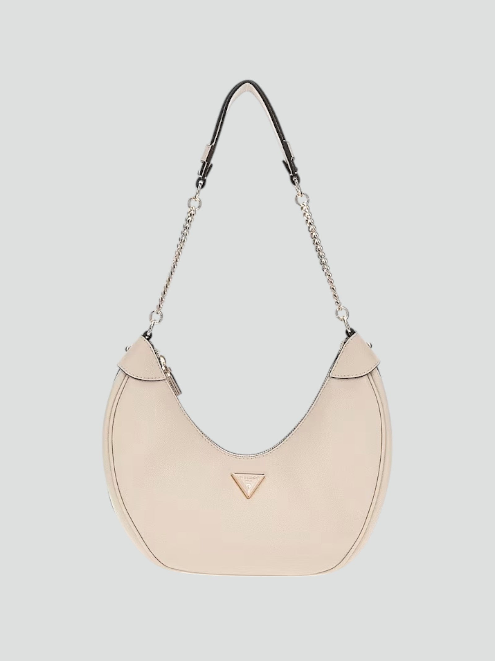 Borsa a spalla Guess "Fedora Hobo" bianca in Similpelle 