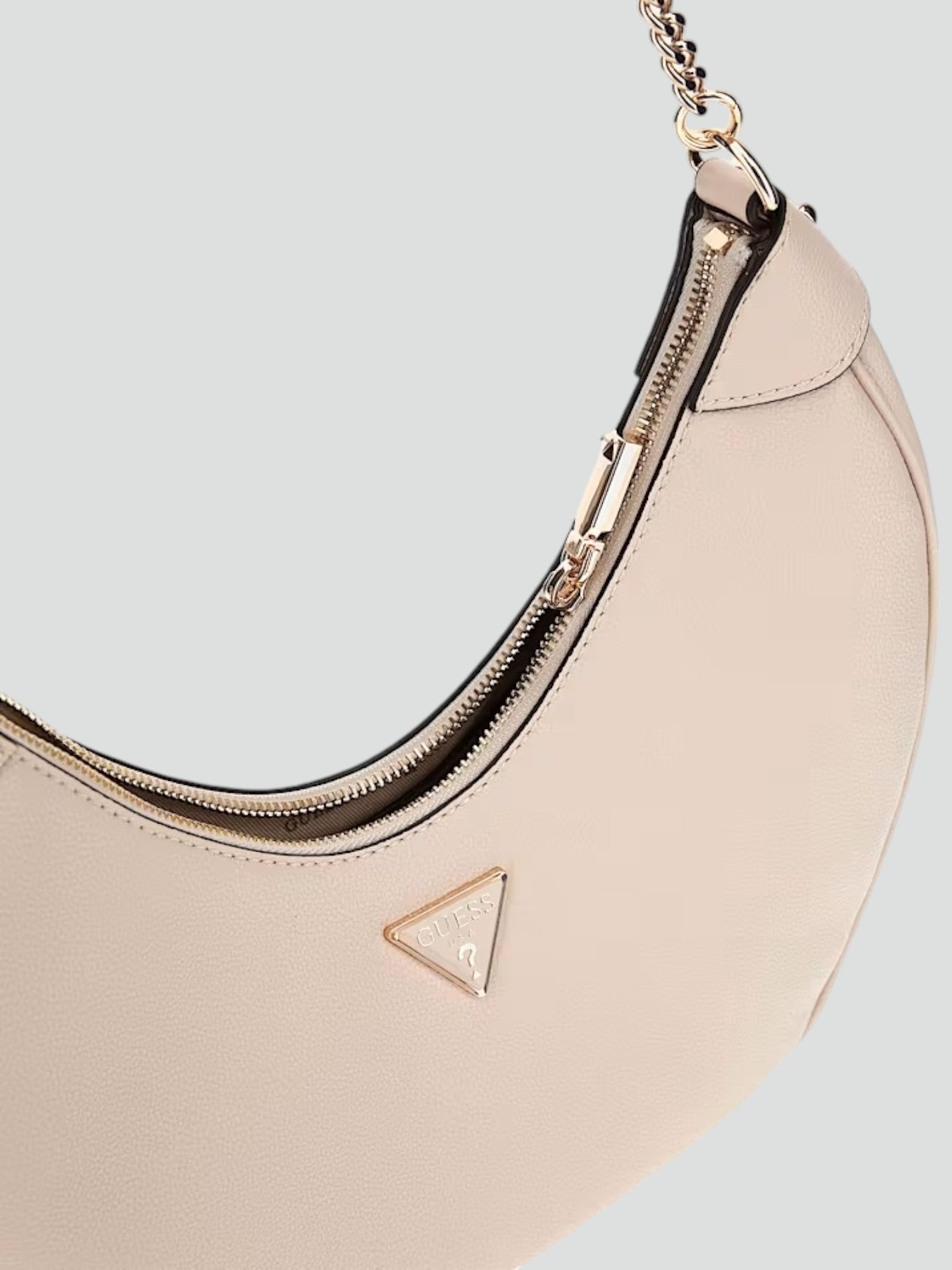 Borsa a spalla Guess "Fedora Hobo" bianca in Similpelle 