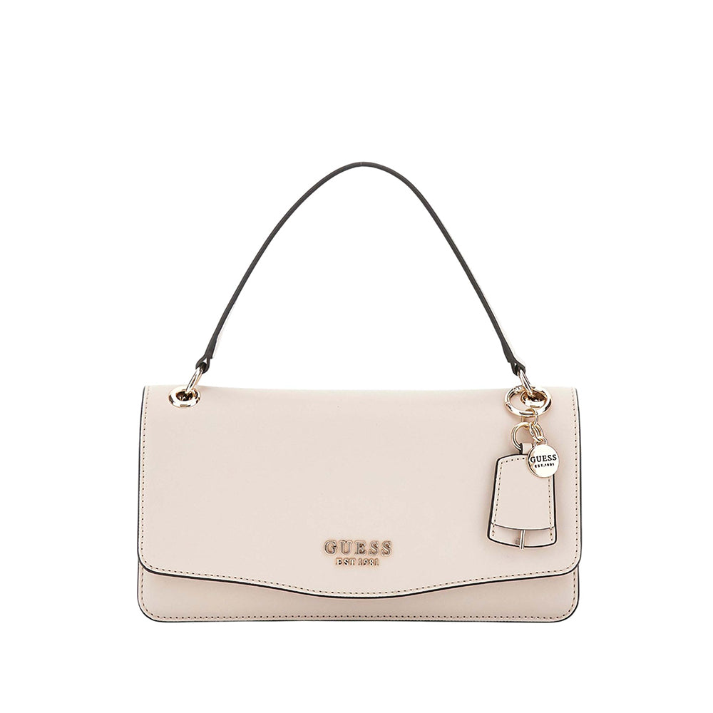 Borsa a mano "Eco Evaine" beige in ecopelle con tracolla removibile 