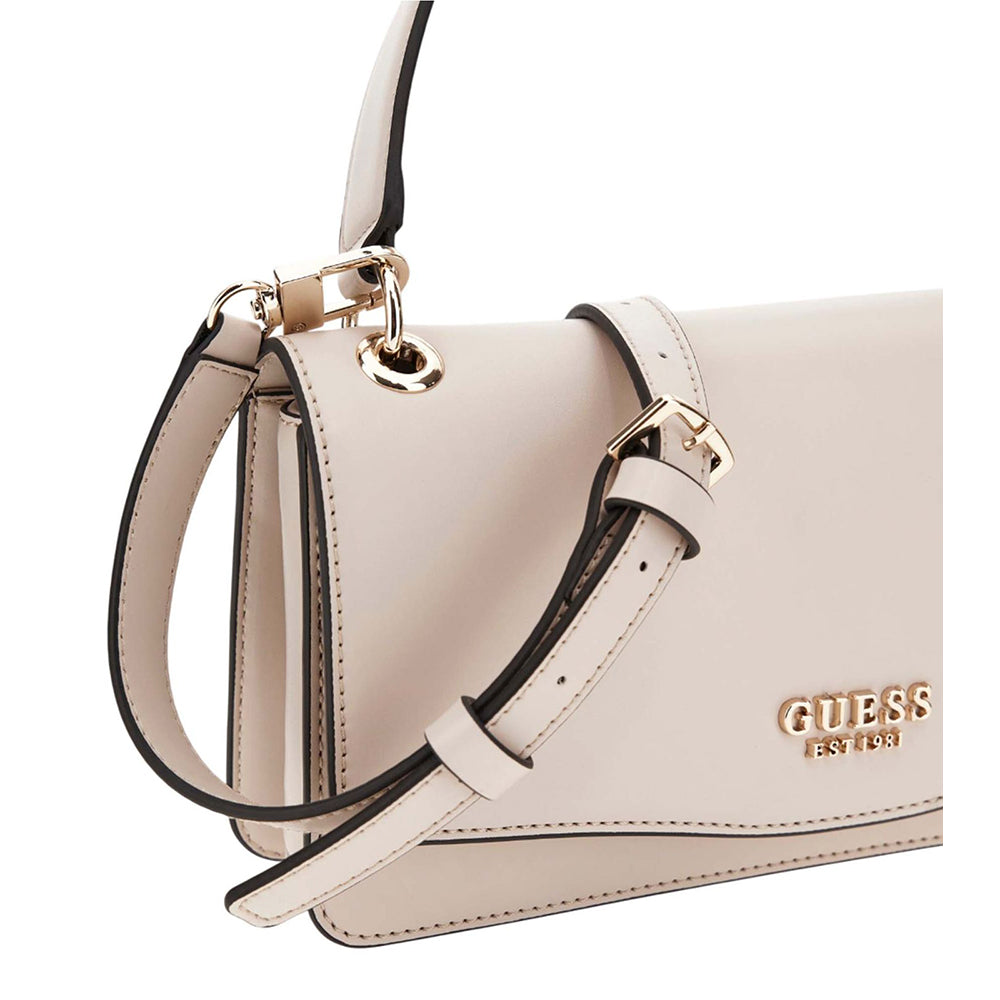 Borsa a mano "Eco Evaine" beige in ecopelle con tracolla removibile 