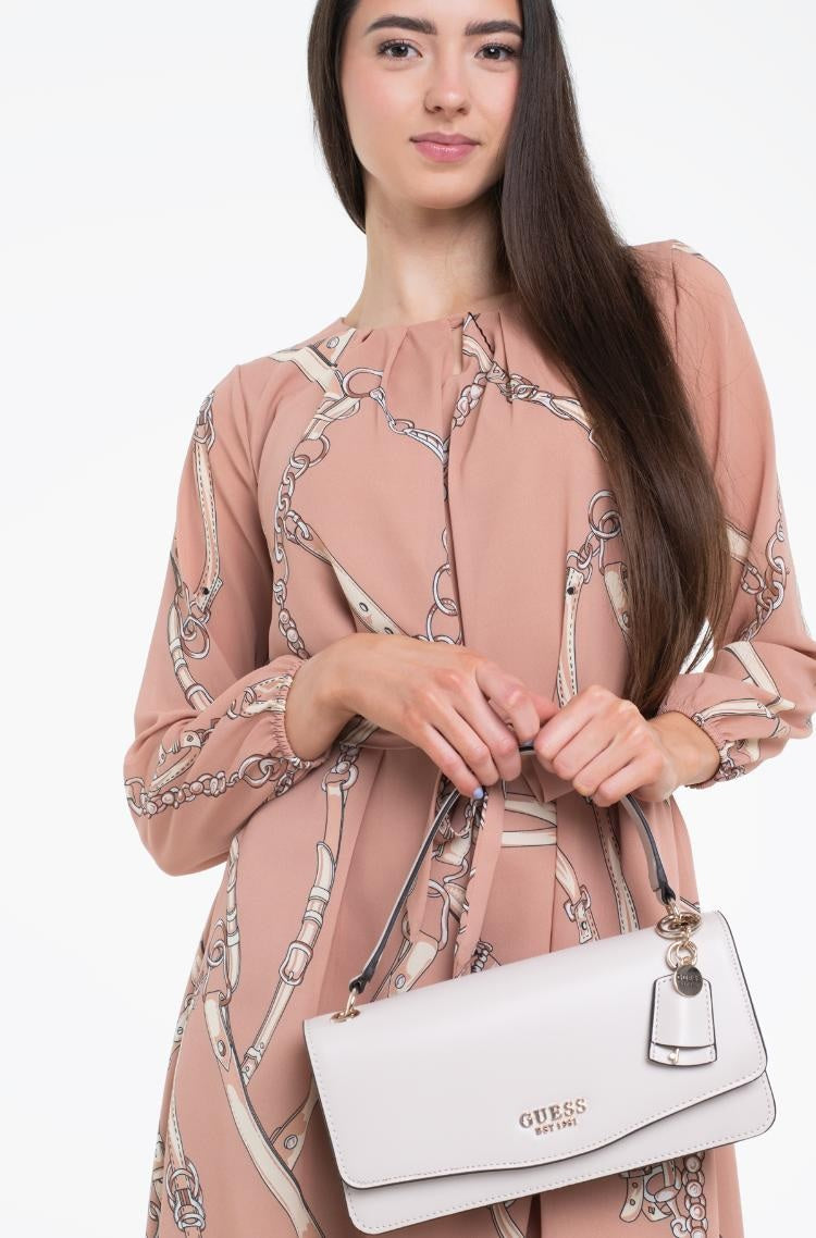 Borsa a mano "Eco Evaine" beige in ecopelle con tracolla removibile 