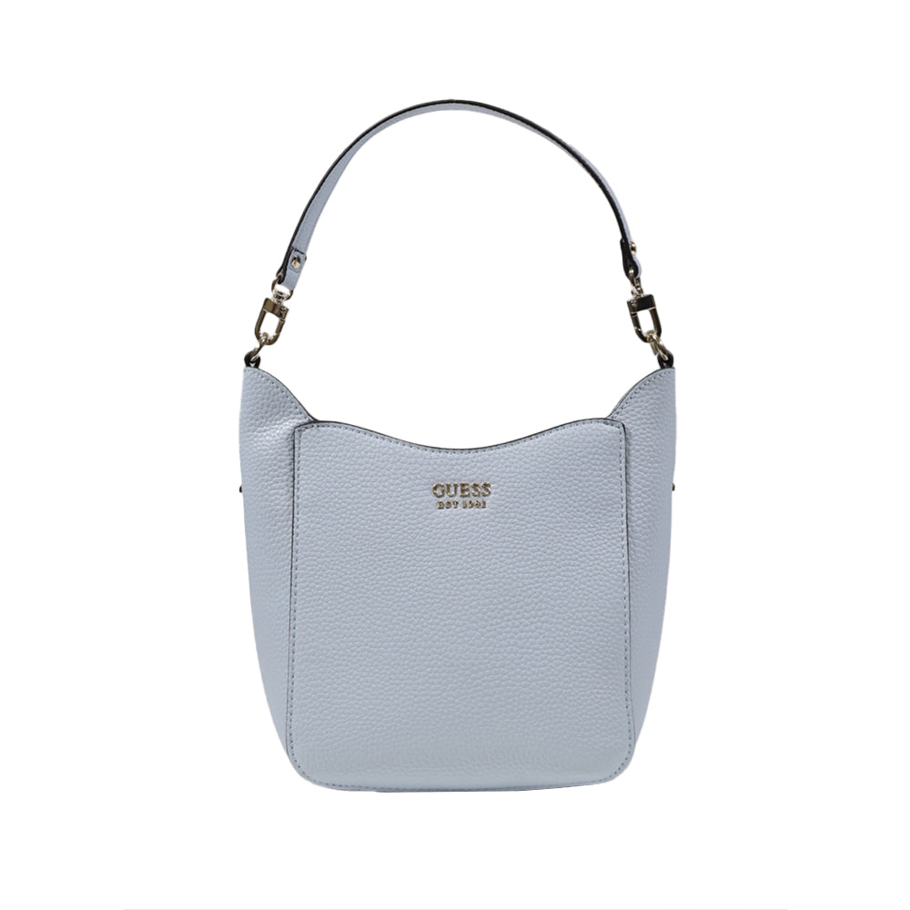Borsa a Spalla "Brenton" azzurro polvere in Ecopelle Martellata 