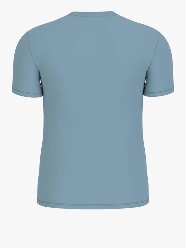 T-shirt "Core" Celeste con Logo Triangolare sul Petto 
