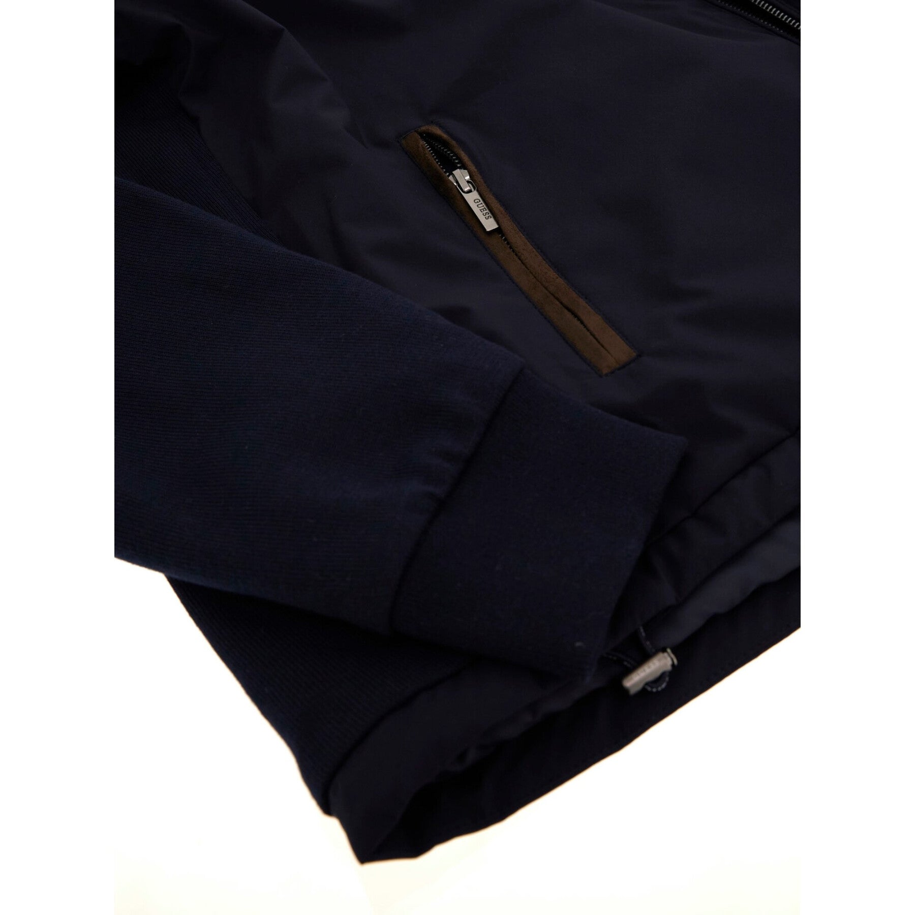 Giubbino "Doppio Tessuto" Blu con Cappuccio e Chiusura Zip 