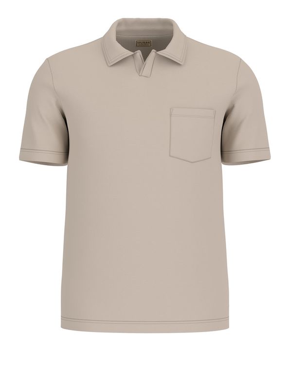 Polo "Vintage Pocket" avorio con Colletto Aperto e Taschino 