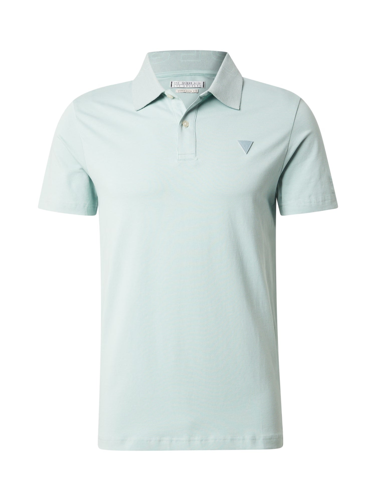 Polo Verde Acqua con Logo Ton sur Ton e Vestibilità Regular 