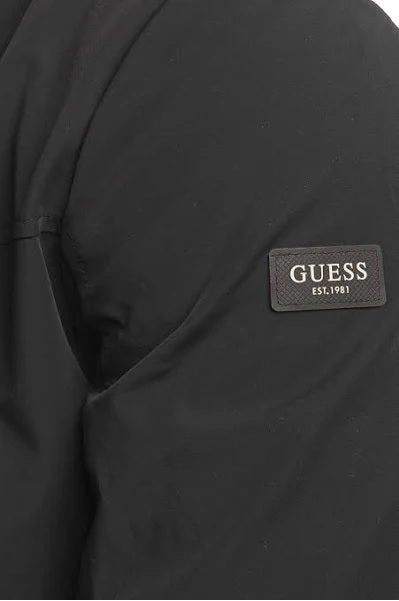 Giubbino Nero con Zip Frontale e Collo Alto 