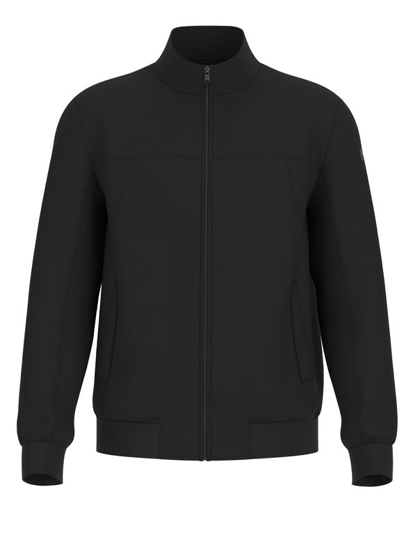 Giubbino blu Tech Stretch con Zip e Collo Alto 