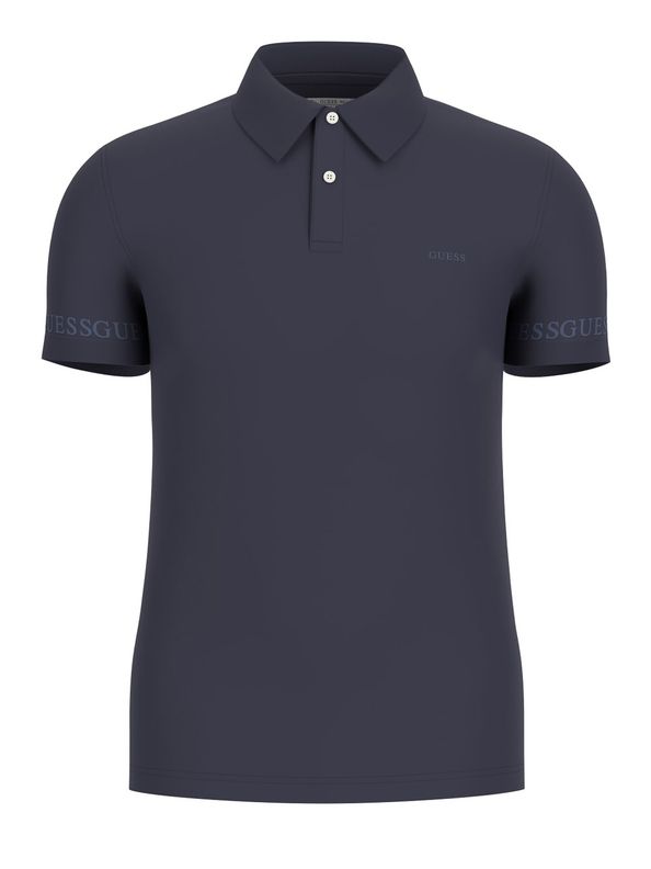 Polo "Nolan" Blu da Uomo con Logo Guess sulle Maniche 