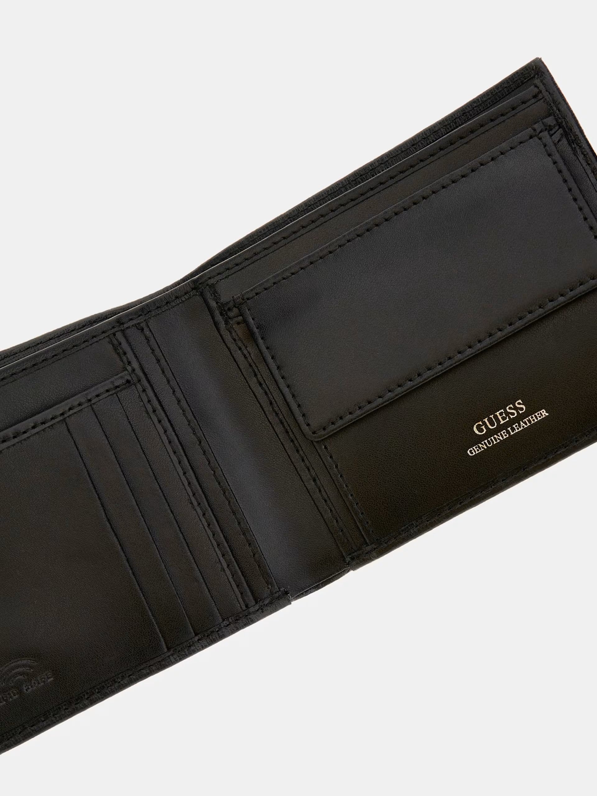 Portafoglio Uomo Nero "Certosa" in pelle con Logo Triangolo 