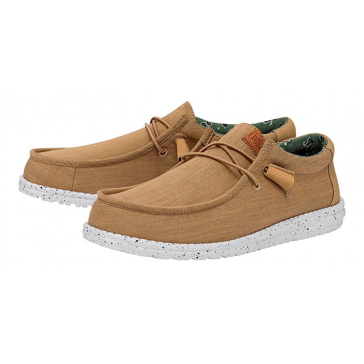 Mocassino "Wally Washed Canvas" Nocciola in Tela Lavata Leggera 